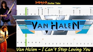 I Can&#39;t Stop Loving You - Van Halen - Guitar + Bass TABS Lesson