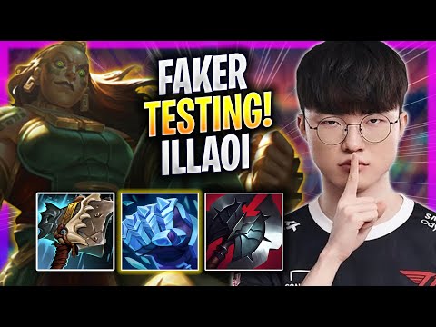 FAKER TESTING ILLAOI IN KOREA SOLOQ! - T1 Faker Plays Illaoi TOP vs Maokai! | Bootcamp 2023