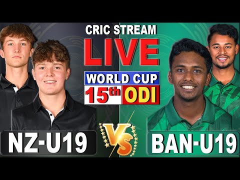 BAN U19 vs NZ U19 • 15th Match | ICC Under 19 World Cup 2026 - Live Cricket Match Score Commentary