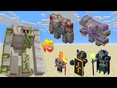 🔥🔥Mutant Iron Golem vs Minecraft Dungeons Mobs and Bosses #minecraft