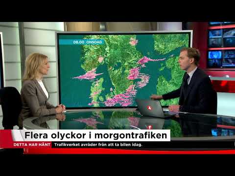 TV4Nyheternas meteorolog: "Det kommer att snöa hela dagen" - Nyheterna (TV4)