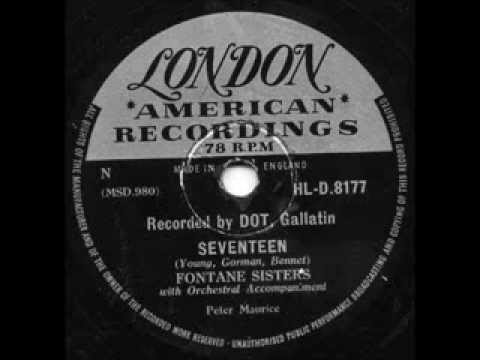 SEVENTEEN     THE FONTANE SISTERS 78rpm