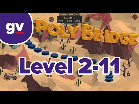 Poly Bridge Walkthrough 2 10 Double Overpass Solution By
