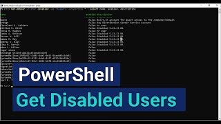 PowerShell Get Disabled Users from Active Directory