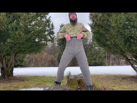Selbst genähte Wollhose Winterbiwak