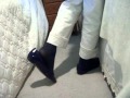 Navy blue hose & flats guest room 18may12 