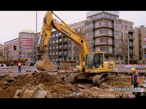 Baggerarbeiten - Bagger, Bulldozer - Lader  - Entwicklung von Lodz Polen