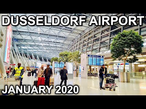 [4K] Dusseldorf International Airport Walk & SkyTrain - Complete Walkthrough
