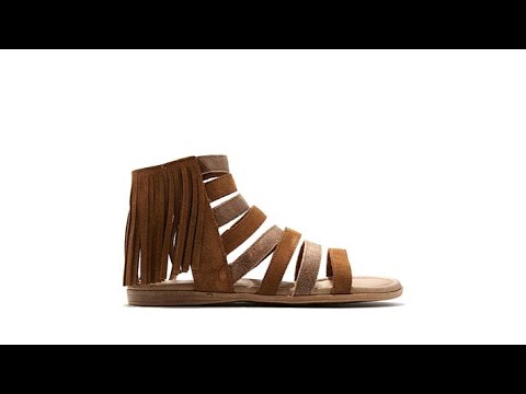 Minnetonka Pisa Suede Fringe Caged Sandal