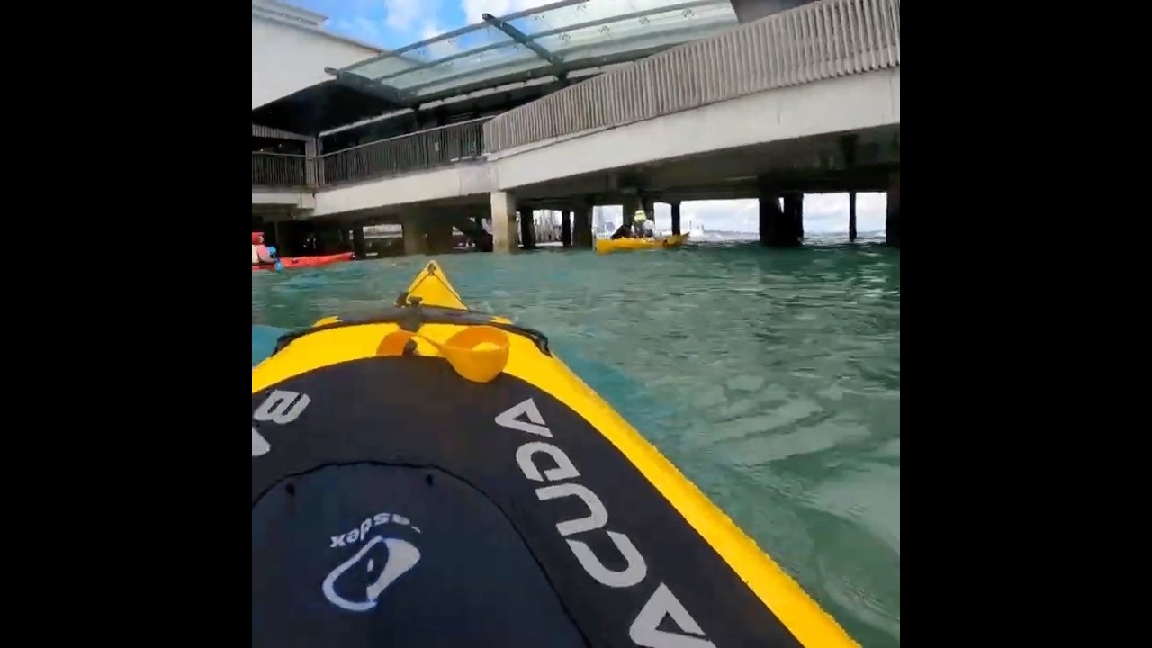 Under the ferry terminal #seakayaking #choppy #gopro #newzealand