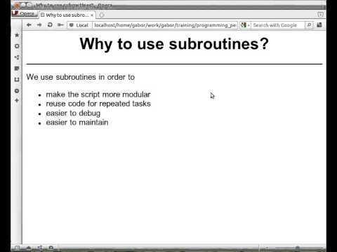 Beginner Perl Maven tutorial: 6.1 - functions and subroutines