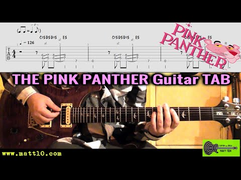 The Pink Panther GUITAR TAB COVER | How to play on Electric Guitar