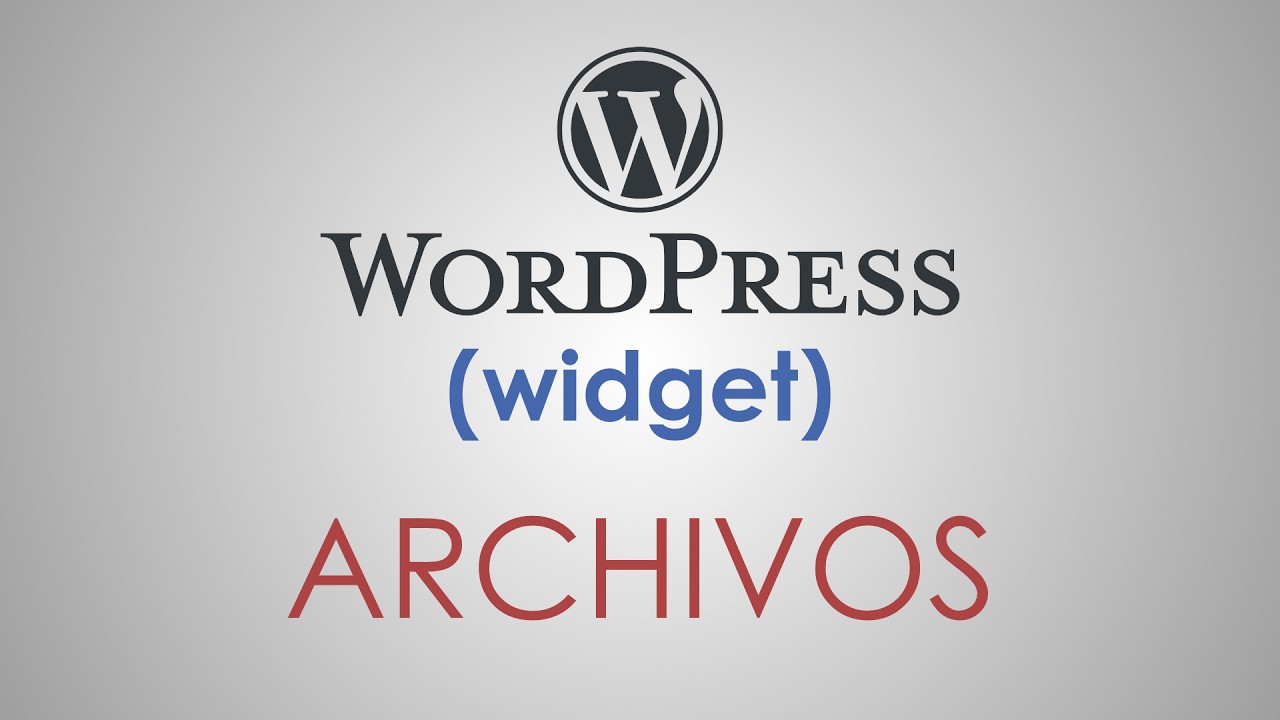El widget ARCHIVO de WordPress