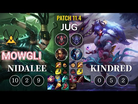 VIT Mowgli Nidalee vs Kindred Jungle - KR Patch 11.4
