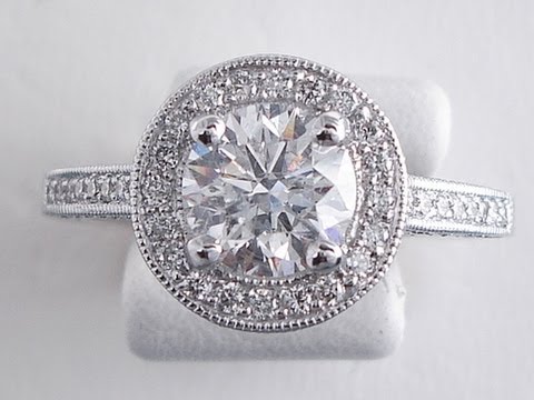 1.57 ctw Round Brilliant Cut E SI1 Diamond Engagement Ring - BigDiamondsUSA