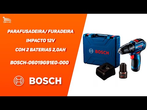 Parafusadeira Furadeira Impacto GSB 12V-30 Brushless 3/8 Pol. 12V com 2 Baterias 2.0Ah Carregador Bivolt e Maleta - Video