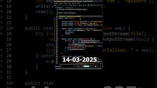 Day-73: What is transient Keyword in Serialization in Java #shorts #java