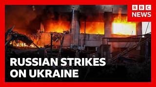 Massive Russian attack on cities across Ukraine kills at least 13 people | BBC News