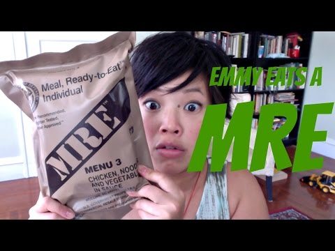 Emmy Eats an MRE - tasting a Meal, Ready to Eat