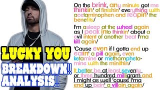 Eminem Lucky You - Lyrics/Rhymes BREAKDOWN! ANALYSIS! REACTION