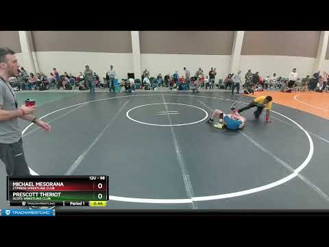 98 Lbs Round 3 - Prescott Theriot, Scots Wrestling Club Vs Michael Mesorana, Cypress Wrestling Clu