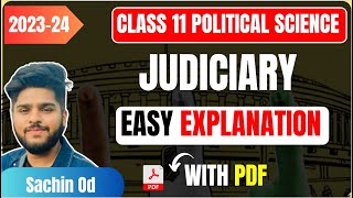 Class 11 Political Science Judiciary easy summary explanation 2023-24