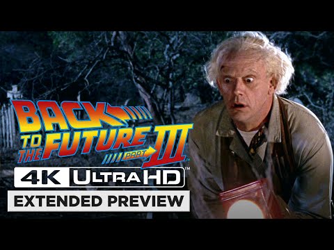 Thumbnail of the video: Back to the Future Part III | Opening Scene in 4K Ultra HD | Doc Brown Sees His Own Grave