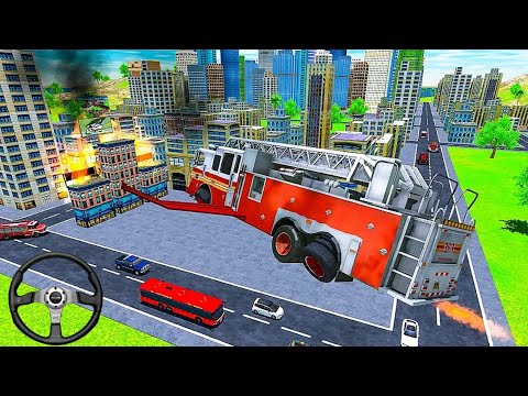 Real Flying Fire Truck Robot : Rescue Simulator 3D - City Robot Fire Fighter Resue- Android Gameplay