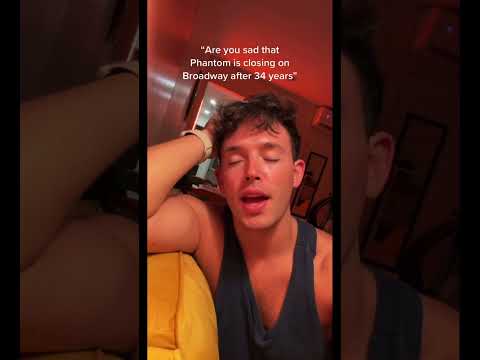 When you find out Phantom of the Opera is closing 🥲 #phantom #phantomoftheopera #broadway