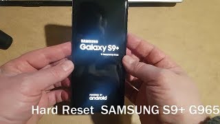 Samsung Galaxy S9+  Hard Reset -  G965 Unlock Pattern