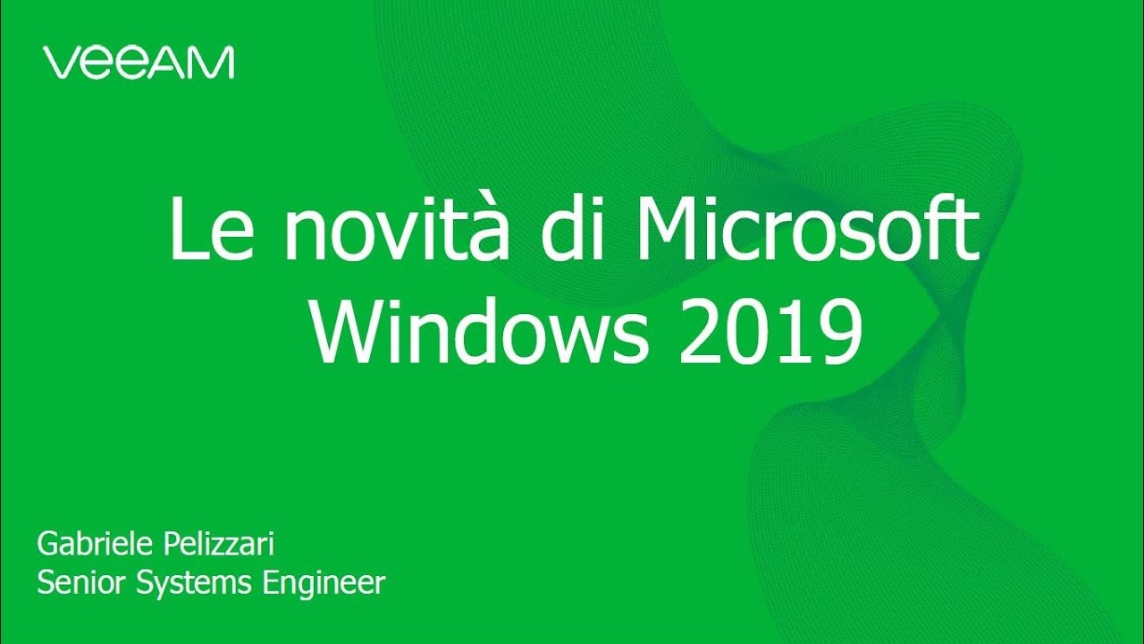 Le novità di Windows Server 2019 video