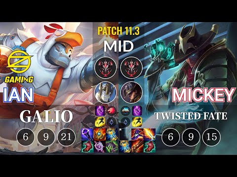OZ Ian Galio vs Mickey Twisted Fate Mid - KR Patch 11.3