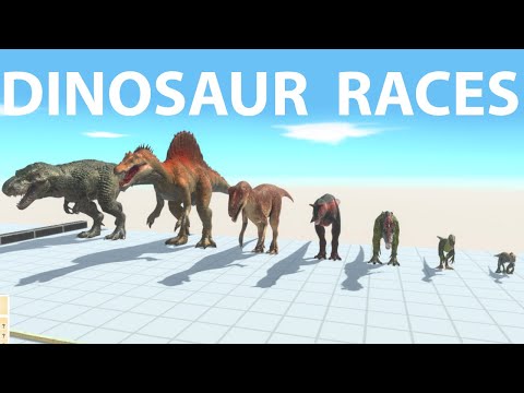 Carnivore Dinosaurs Speed Races in Animal Revolt Battle Simulator