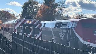 3 Amtrak trains and 1 ct rail (train meet) (1 ct rail because it’s the same train)