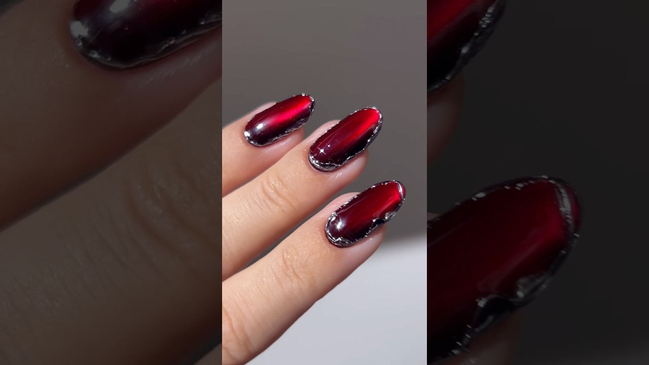 🥀🧛🏻‍♀️🩸 vampy glass #nails #nailart #halloween
