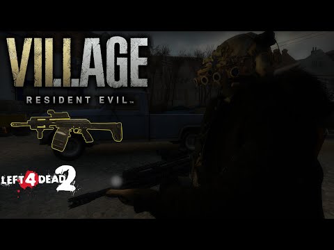 Left 4 Dead 2 Resident Evil Village Izmash Saiga-12 with Drum Mag, Kobra Optic and HWS Ellis
