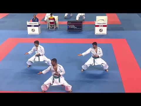 Montenegro (MNE) Male Team Kata Gojushiho Sho Karate 1 Series A Athens 2023