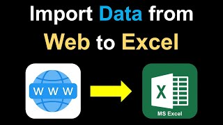 How to Import Web Data into Excel | How to Import Data from Web to Excel