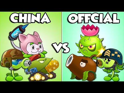 Plants vs Zombies 2 Chinese Version - Team CHINA vs OFFICIAL Plants Power-Up! vs All Zomboss