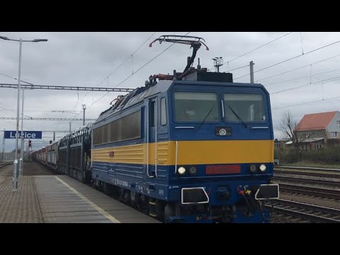3 nákladní vlaky ve stanici Lužice | 2.4.2023