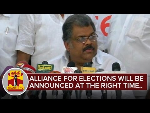 "Alliance for TN Elections 2016 will be Announced at the right time" - GK Vasan