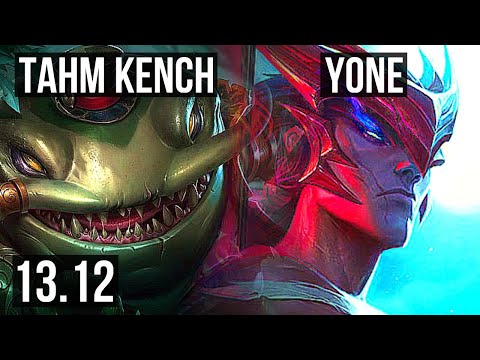 TAHM KENCH vs YONE (TOP) | 3/0/6, 1200+ games, 1.7M mastery | KR Master | 13.12