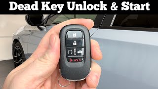 How to Unlock & Start 2022 - 2023 Honda Civic With A Dead Remote Key Fob Battery Tutorial