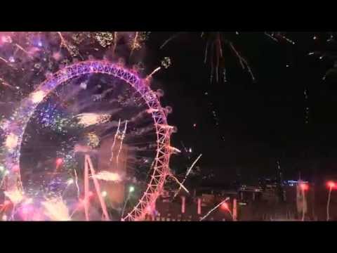 Full New Years Eve 2015 celebrations Fireworks #London UK HD #London2015