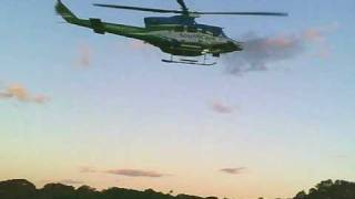 preview picture of video 'SouthCare Bell 412 helicopter taking off at Concord Hospital Helipad'