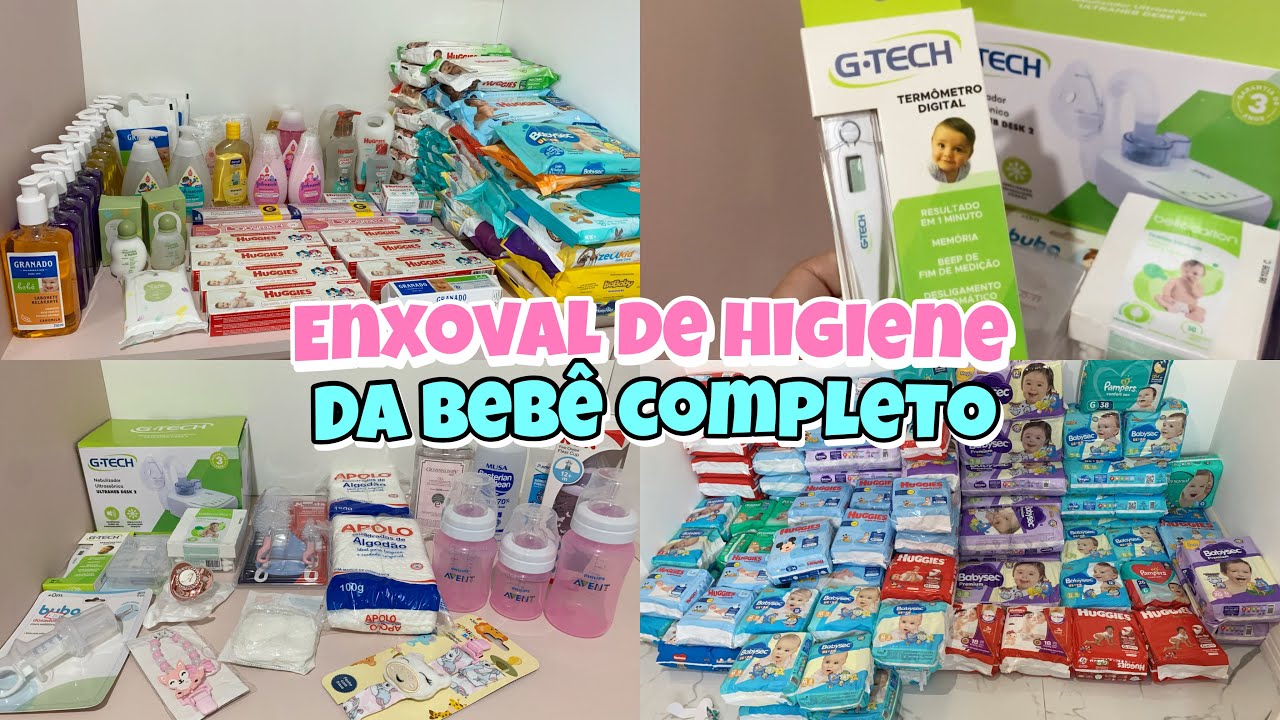 Enxoval de higiene completo da bebê, mostrei tudo!😱🌸