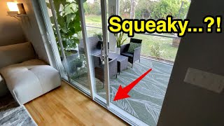 How to fix: squeaky & loud patio sliding door.