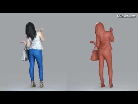 3D Human Model: Realistic Young Female for 3ds Max, Cinema 4D, SketchUp, Rhino, VRay and Thea Render