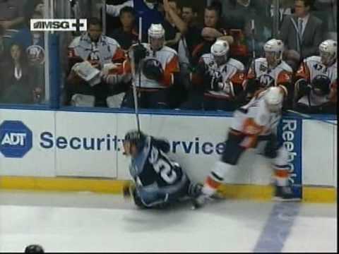 Blake Comeau hits Bryan McCabe and the Panthers and Isles scrum
