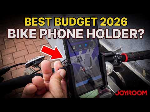 JOYROOM Bike Phone Holder Mount [Avoid Glare][Full Silicone Protection] Phone Mount for Electric Scooter Ebike Bicycle Handlebar iPhone Bike Accessories for Men Compatible Phone Under 4.7-7" video review thumbnail